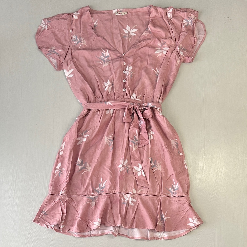 Faherty Pink Floral Dress